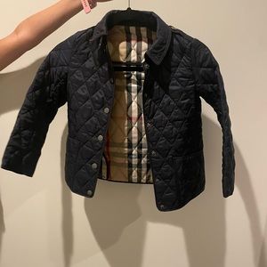 Burberry quilted jacket size 7 girls